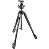 Adorama Manfrotto 190X 3-section Aluminum Tripod with 496RC2 BallHead - Black MK190X3-BH