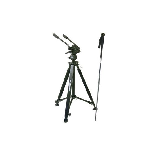  Adorama Tiffen ATP 2-section Aluminum Tripod with 3-Way Pan Head & MONOPOD- Black ATPXT