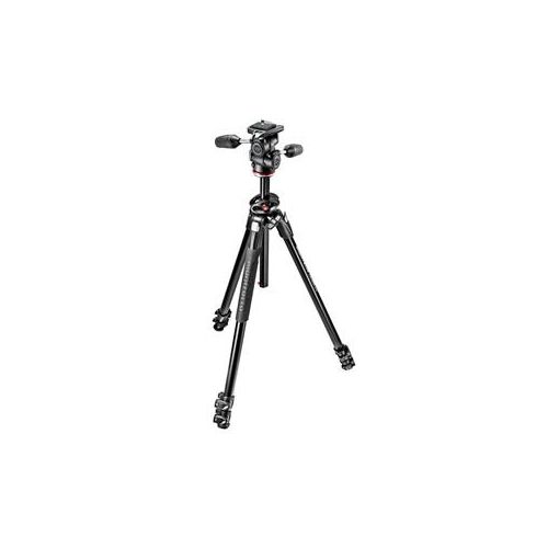  Adorama Manfrotto MK290DUA3-3WUS 290 Dual Aluminum Tripod Kit w/3 Way Pan & Tilt Head MK290DUA3-3WUS