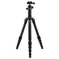 Adorama MeFOTO BackPacker S Carbon Fiber Travel Tripod/Monopod, Black BPSCBLK