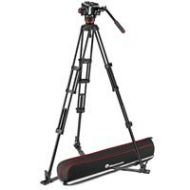 Adorama Manfrotto 504X Fluid Video Head with AL Twin Leg Tripod, Ground Spreader MVK504XTWINGA