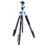 Adorama FotoPro C-40i 4-Sections Aluminum Tripod with FPH-53P Head, Blue C-40I BLUE