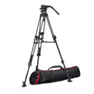 Adorama Manfrotto 526 Pro Fluid Head with 645 Fast Twin Leg Al Tripod, 35.3 lb Capacity MVK526TWINFAUS