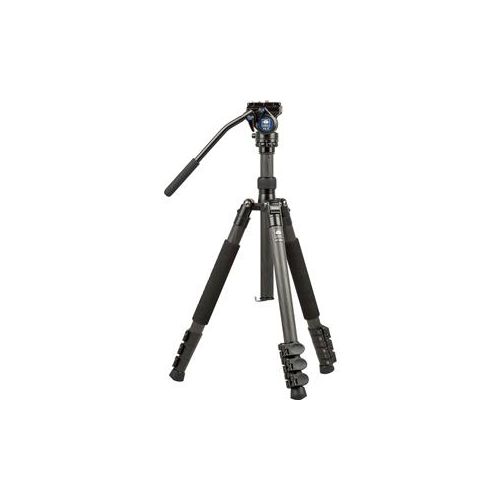  Adorama Sirui ET-2204 4-Section Carbon Fiber Travel Tripod with VA-5 Video Head ET2204+VA5