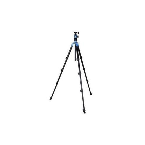  Adorama FotoPro C-50i 5-Sections Aluminum Tripod with FPH-52Q Head, Blue C-50I BLUE