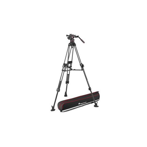  Adorama Manfrotto Nitrotech 612 Head, 645 Fast Twin Leg CF Tripod, 26.45 lb Capacity MVK612TWINFCUS