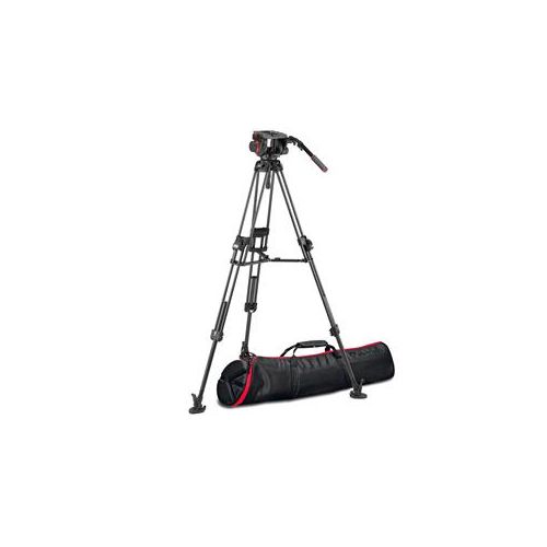  Adorama Manfrotto 509HD Pro Fluid Head, 645 Fast Twin Leg CF Tripod, 29.8 lb Capacity MVK509TWINFCUS