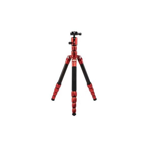  Adorama MeFOTO RoadTrip S Aluminum Travel Tripod/Monopod, Red RTSARED