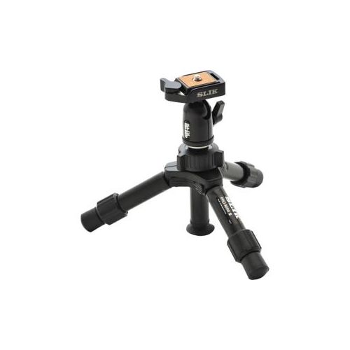  Adorama Slik Mini Pro DQ 2-section Aluminum Mini Tabletop Tripod with QR BallHead 611-353