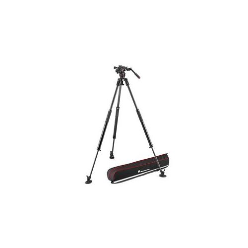  Adorama Manfrotto Nitrotech 612 Head, 635 Fast Single Leg CF Tripod, 26.45 lb Capacity MVK612SNGFCUS