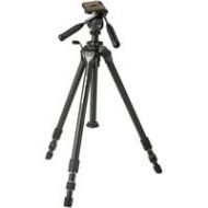 Adorama Slik Professional II 3-section Aluminum Tripod with 3-Way Pan Head - Black 616-816