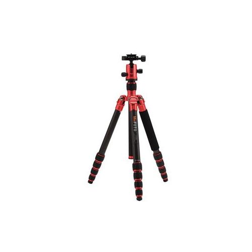  Adorama MeFOTO RoadTrip Carbon Fiber Travel Tripod Kit, Red C1350Q1R