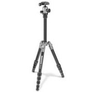 Adorama Manfrotto Element Traveler Small 5-Section Aluminum Tripod with Ball Head, Gray MKELES5GY-BH