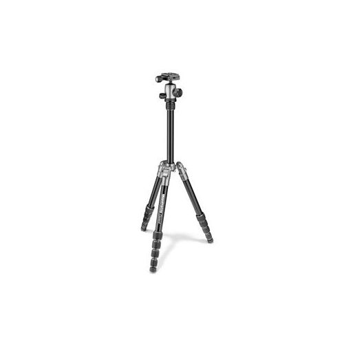  Adorama Manfrotto Element Traveler Small 5-Section Aluminum Tripod with Ball Head, Gray MKELES5GY-BH