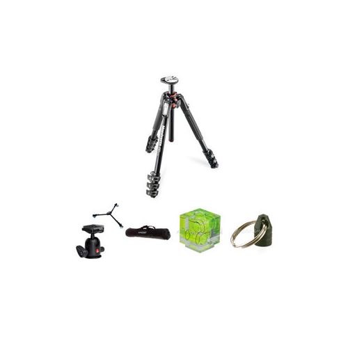  Adorama Manfrotto MT190XPRO4 4-section Aluminum Tripod w/496RC2 QR Ballhead & Kit MT190XPRO4 C