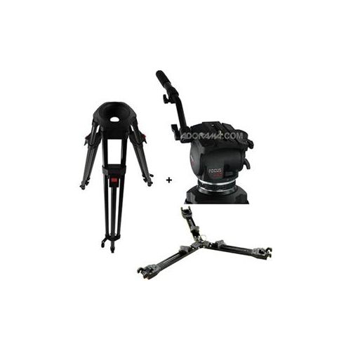  Adorama Cartoni Focus 2-stage HD Aluminum Tripod with Fluid Head -Black (Replaces H102) F127