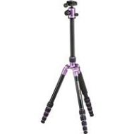 Adorama MeFOTO RoadTrip Travel Tripod 5-section Aluminum Tripod with BallHead -Purple A1350Q1P