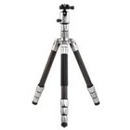 Adorama MeFOTO GlobeTrotter S Carbon Fiber Travel Tripod/Monopod, Titanium GTSCTTN