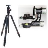 Adorama FotoPro X-Go Max Carbon Fiber Tripod, FPH-62Q Ball Head W/FP E-6H Gimbal Head X-6CN A