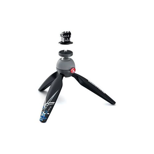  Adorama Manfrotto PIXI Xtreme Mini Tripod with Tripod Mount Adaptor for GoPro MKPIXIEX-BK