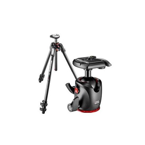  Adorama Manfrotto MT190CXPRO3 Carbon Fiber 3-Section Tripod W/MHXPRO-BHQ2 XPRO Ball Head BGMT190C3BH2