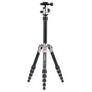 Adorama MeFOTO A0350QT 5-section Aluminum Tripod with BallHead -Silver A0350Q0T