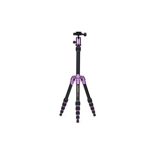  Adorama MeFOTO Backpacker Travel Tripod 5-section Aluminum Tripod with BallHead -Purple A0350Q0P