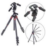 Adorama 3Pod Orbit 4 Section Tripod with 3-Way Head, Carbon Fiber 3P-P4COR-K2