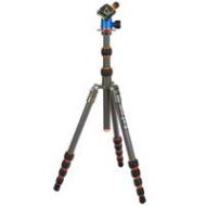 Adorama 3 Legged Thing Punks Brian Travel Tripod with Ballhead, Gray with Blue BRIAN