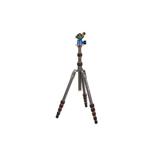  Adorama 3 Legged Thing Punks Brian Travel Tripod with Ballhead, Gray with Blue BRIAN