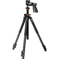 Adorama Vanguard 263-AGH 3-section Aluminum Tripod with GH-100 Pistol Grip Head - Black ALTA PRO 263AGH