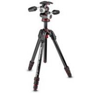 Adorama Manfrotto 190go! M Series 4-Section Carbon Fiber Tripod Kit with XPRO 3-Way Head MK190GOC4-3WX