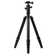 Adorama MeFOTO RoadTrip Classic Leather Aluminum Tripod with Q1 Ball Head, Black A1350Q1KL