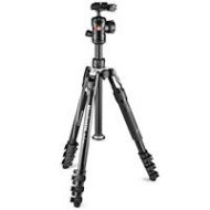 Adorama Manfrotto Befree 2N1 Aluminum Tripod/Monopod, 494 Ball Head, Lever Locks, Black MKBFRLA4B-BHMUS