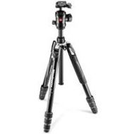 Adorama Manfrotto Befree GT Aluminum Travel Tripod with 496 Ball Head, Twist Lock, Black MKBFRTA4GT-BHUS