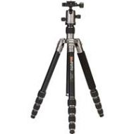 Adorama MeFOTO RoadTrip Travel Tripod 5-section Aluminum Tripod with BallHead -Silver A1350Q1T