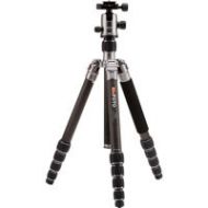 Adorama MeFOTO GlobeTrotter Carbon Fiber Tripod Kit with QR BallHead, Titanium C2350Q2T