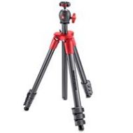 Adorama Manfrotto 4-section Aluminum Tripod with BallHead -Red MKCOMPACTLT-RD