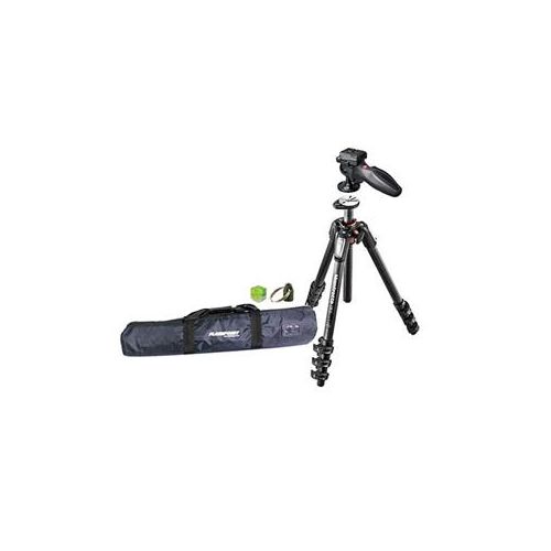  Adorama Manfrotto MT055CXPRO4 Carbon Fiber 4 Sect Tripod W/324RC2 Head And Accessories MT055CXPRO4 C