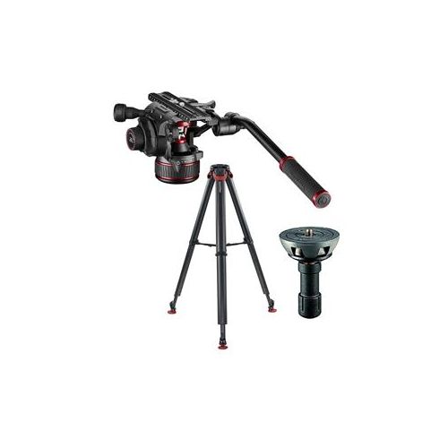  Adorama Sachtler Flowtech 75 MS Carbon Fiber Tripod W/Manfrotto 612 Fluid Head/Leveler 4585 B