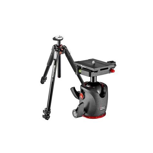  Adorama Manfrotto MT055XPRO3 Aluminum 3 Section Tripod w/ MHXPRO-BHQ6 XPRO Ball Head BGMT055X3BH6