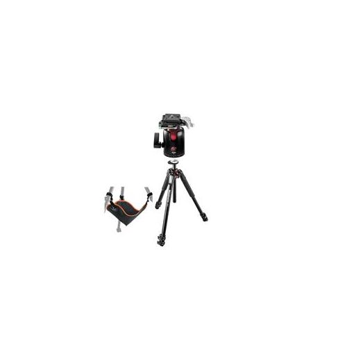  Adorama Manfrotto MT055XPRO3 Aluminum 3 Section Tripod with Accessory Bundle MT055XPRO3 A