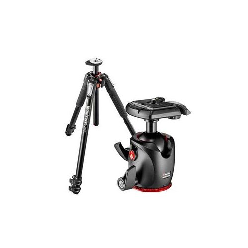  Adorama Manfrotto MT055XPRO3 Aluminum 3 Section Tripod w/ MHXPRO-BHQ2 XPRO Ball Head BGMT055X3BH2