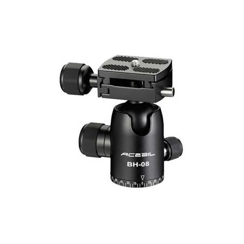  Adorama Acebil BH-08 Aluminum 30mm Photo Ball Head, 3.54 Height BH-08