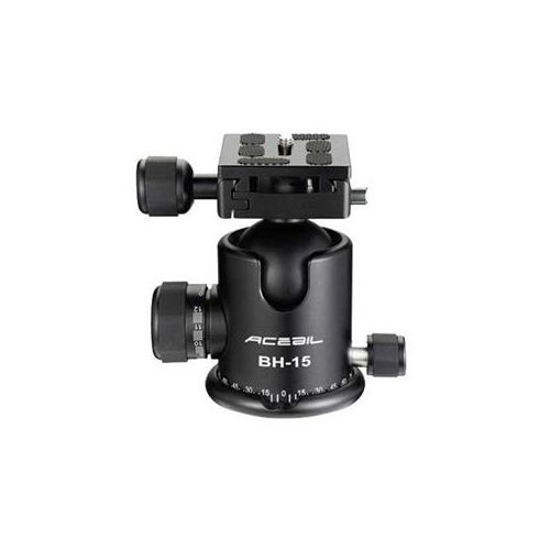  Adorama Acebil BH-15 Aluminum 45mm Photo Ball Head, 4.33 Height BH-15