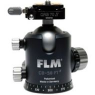 Adorama FLM CB-58 FTR Pro 58mm Ballhead with QRP-70 Camera Plate 12 58 909