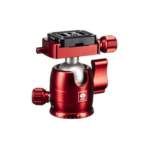  Adorama Sirui B-00 Aluminum Mini Ball Head, 11 lb Capacity, Red B00R