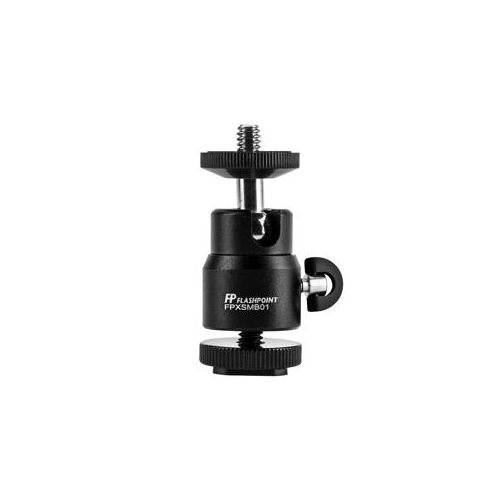  Adorama Flashpoint Lightweight Mini Ballhead with Cold Shoe FPX-SM-B01