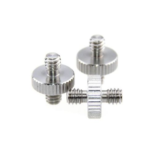  Adorama CAMVATE 1/4-20 Male to 1/4-20 Male Double-Ended Screw Adapter, 3-Pack C1229