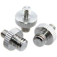 Adorama CAMVATE 1/4-20 Male to 3/8-16 Double-ended Male Screw Adapter, 3-Pack C1228